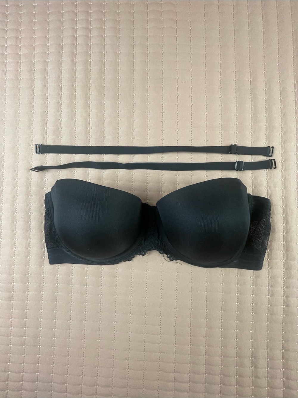 Maidenform Black Convertible Strapless Bra 38C